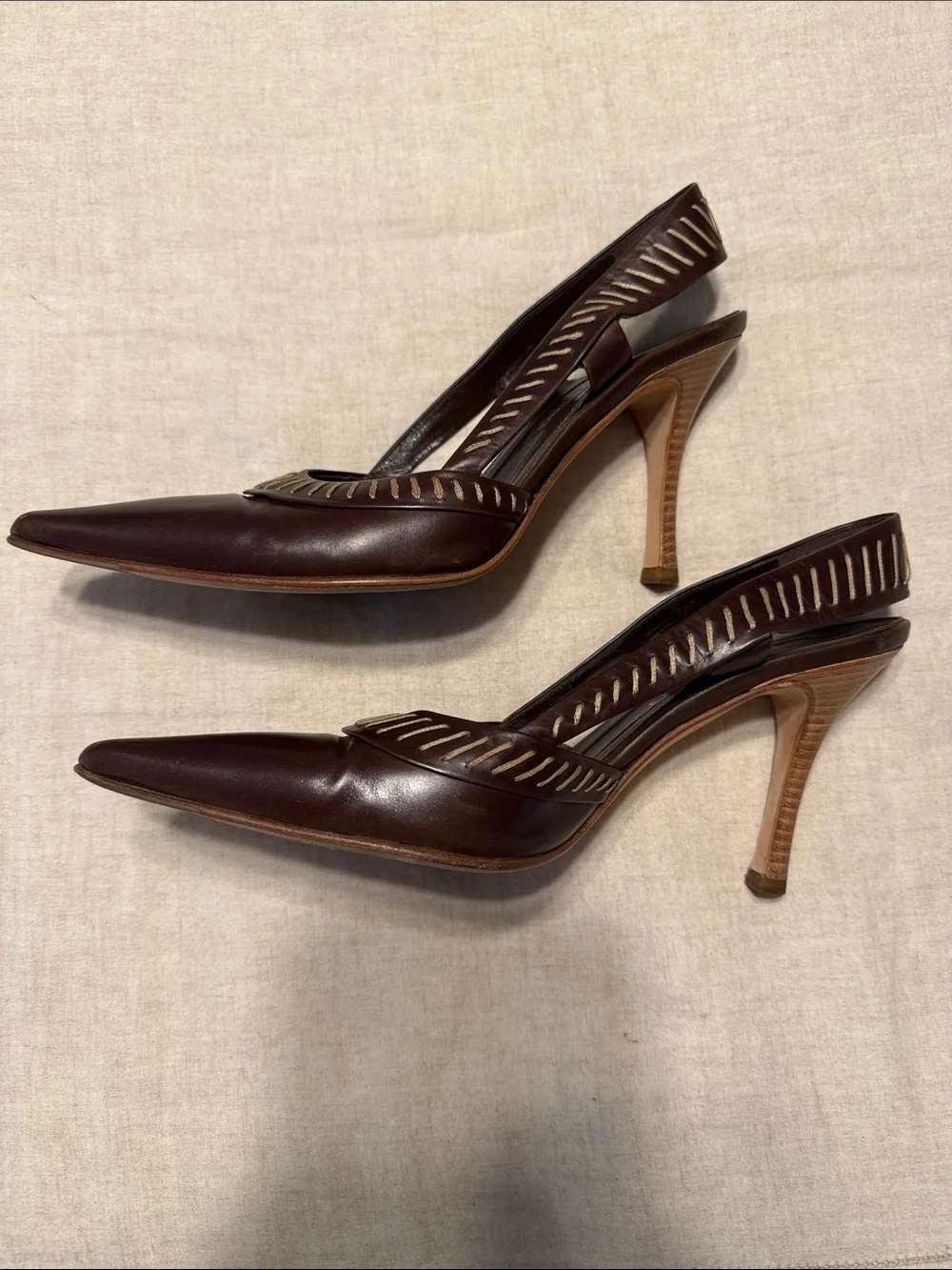 Brown Sling-Back Heels